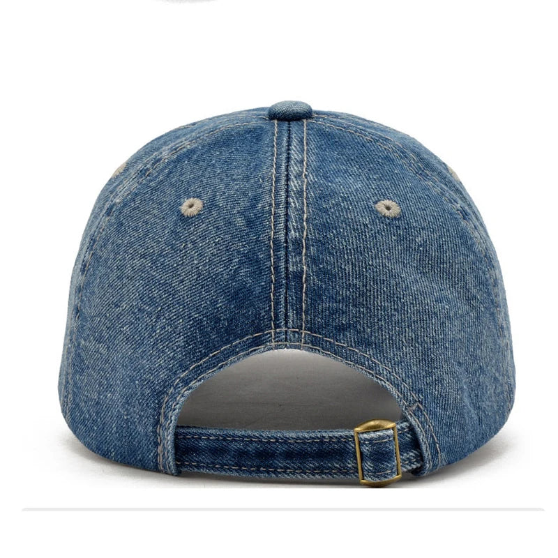 Denim Baseball Cap Men Women Embroidery Letter Jeans Snapback Hat Casquette Summer Sports Hip Hop Cap Gorras Unisex hats